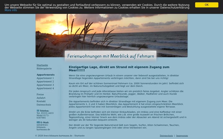 Skærmbillede af fewo-fehmarn-hartmann.de