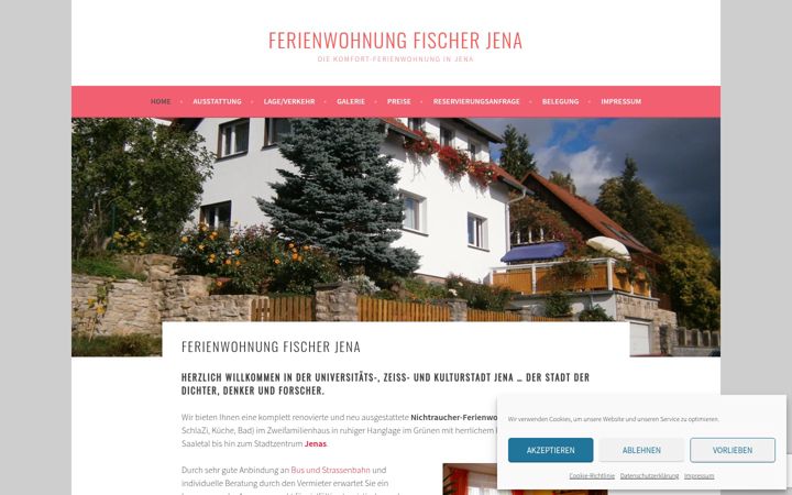 Skærmbillede af fewo-fischer-jena.de