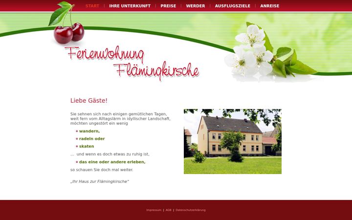 Skærmbillede af fewo-flaemingkirsche.de