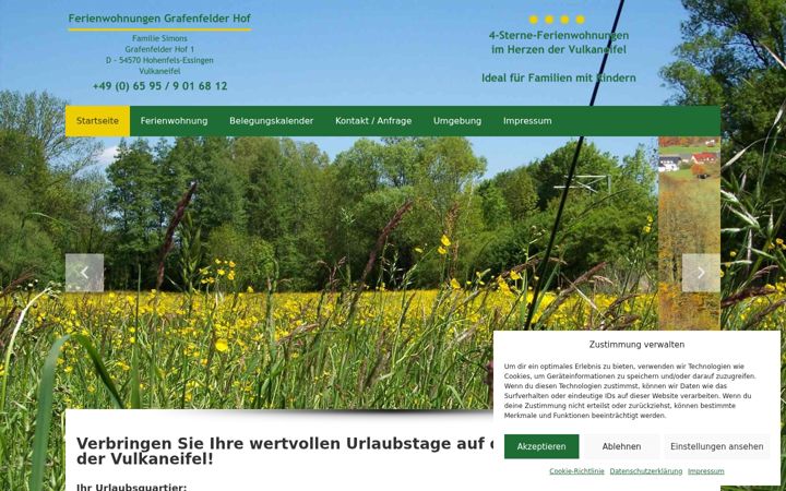 Snimka zaslona za fewo-grafenfelderhof.de