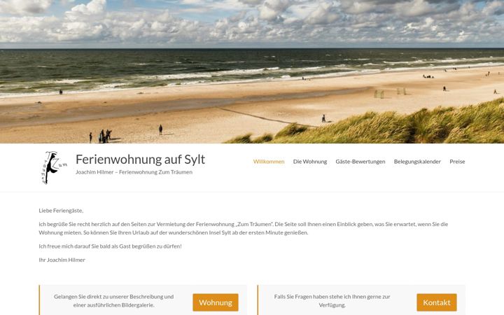 Screenshot of fewo-hilmer.de