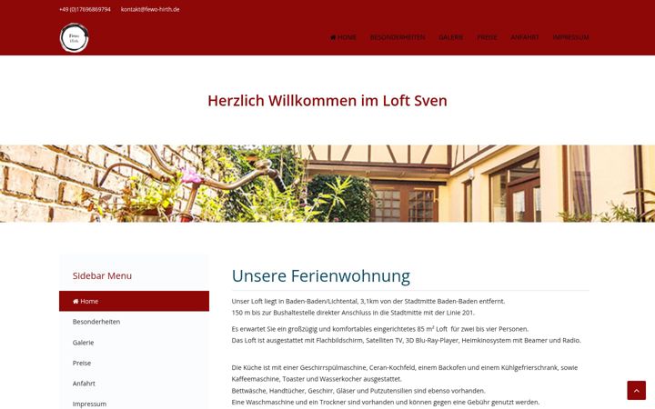 Screenshot of fewo-hirth.de