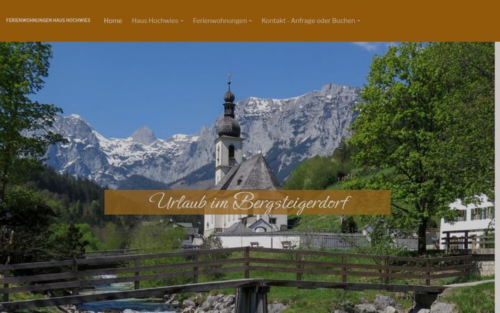 Screenshot of fewo-hochwies.de