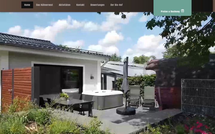 Screenshot of fewo-huehnernest.de