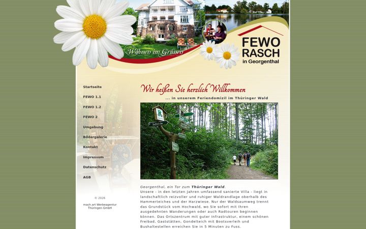 Screenshot of fewo-in-thueringen.de