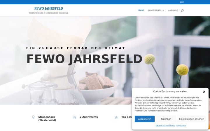 Skjermbilde av fewo-jahrsfeld.de