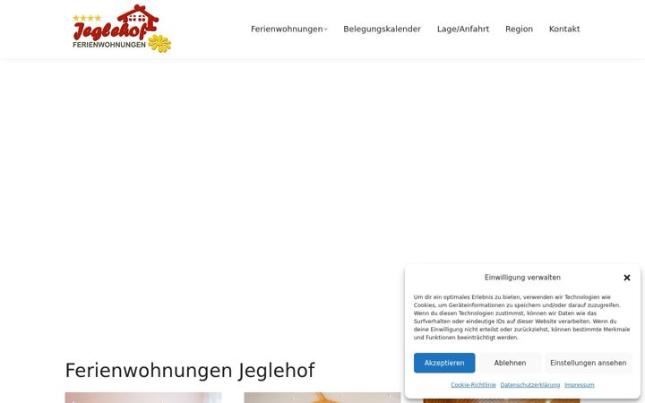 Skjermbilde av fewo-jeglehof.de