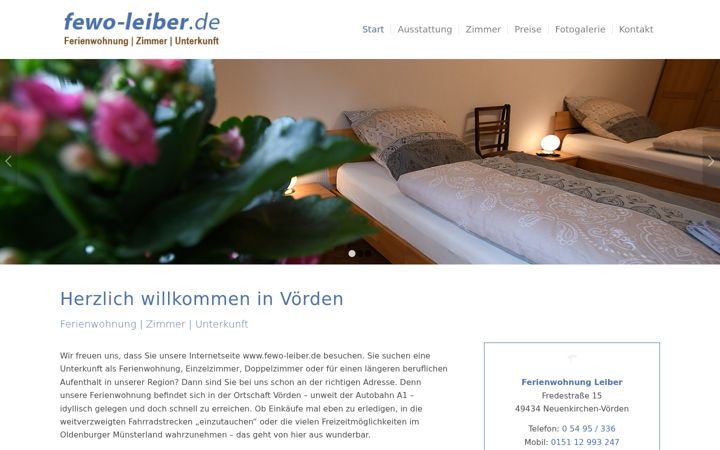 Skjermbilde av fewo-leiber.de