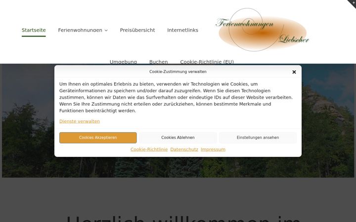 Skjermbilde av fewo-liebscher.de