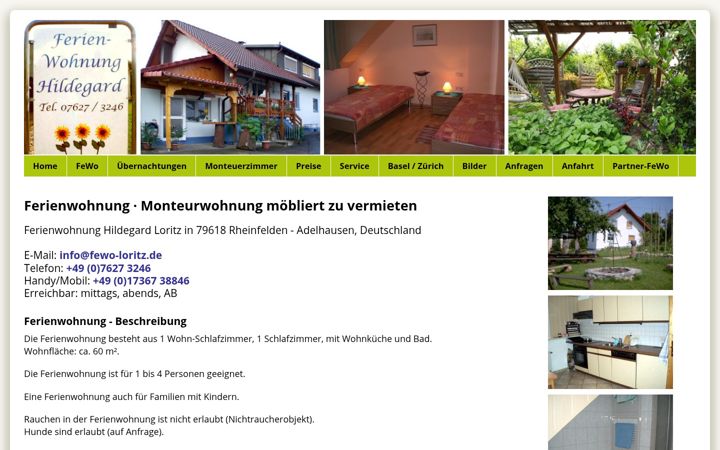 Screenshot of fewo-loritz.de