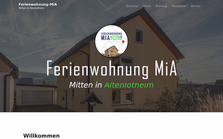 Screenshot of fewo-mia.de