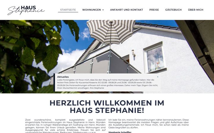 Screenshot of fewo-muenden.de