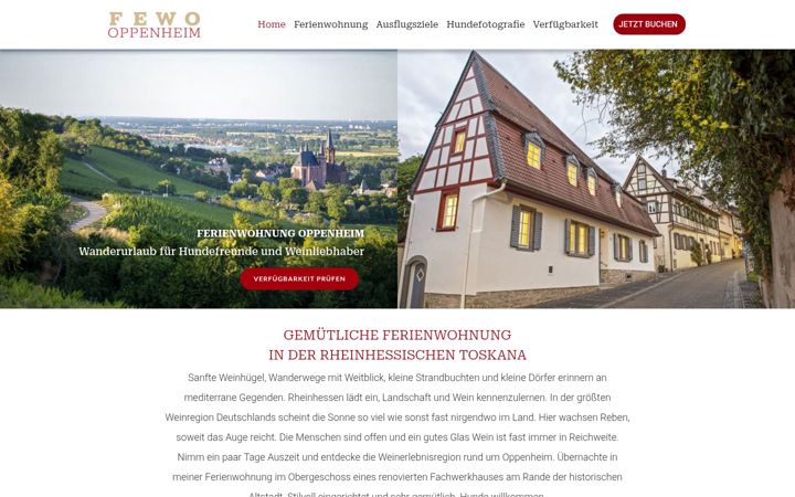 Screenshot of fewo-oppenheim.de