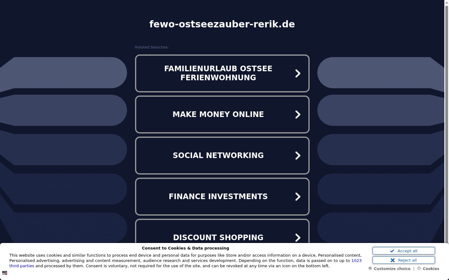Sutikimo reklamjuostės, rodytos prieš bet kokią sąveiką, ekrano kopija