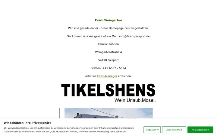Screenshot of fewo-piesport.de