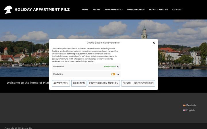 Screenshot van fewo-pilz.de