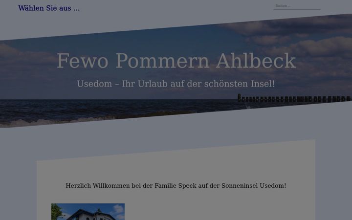 Screenshot of fewo-pommern-ahlbeck.de