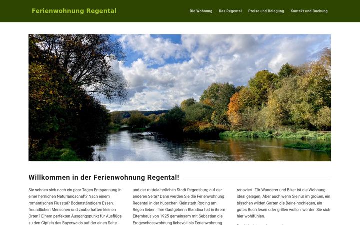 Screenshot of fewo-regental.de