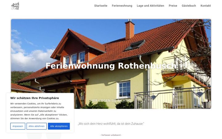Screenshot of fewo-rothenbusch.de