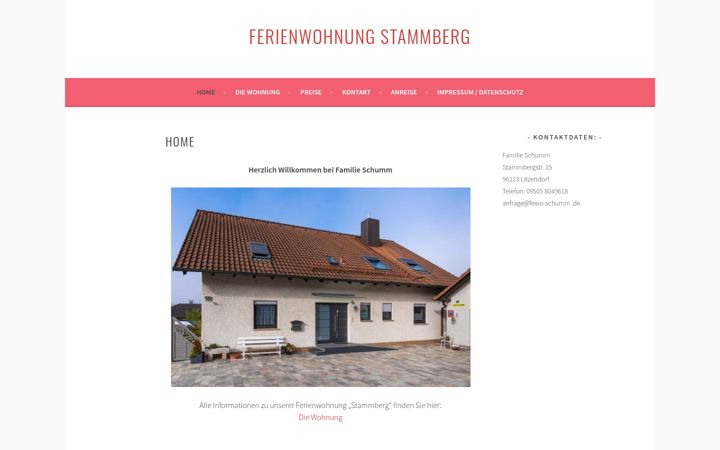 Screenshot of fewo-schumm.de