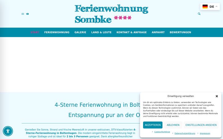Screenshot of fewo-sombke.de