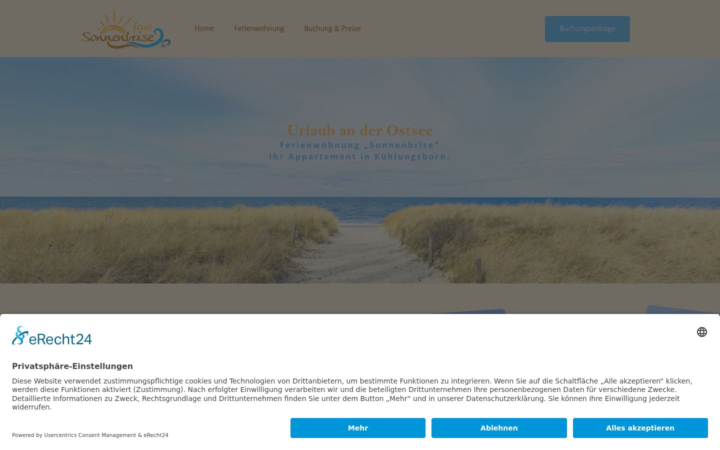 Capture d'écran de la bannière de consentement affichée avant toute interaction