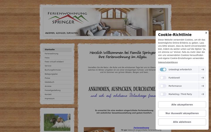 Screenshot of fewo-springer.de
