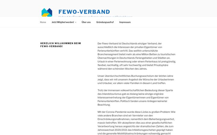 Screenshot van fewo-verband.de