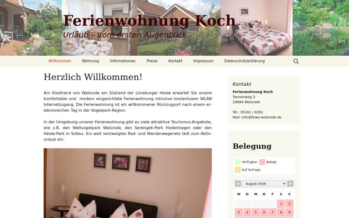 Screenshot of fewo-walsrode.de