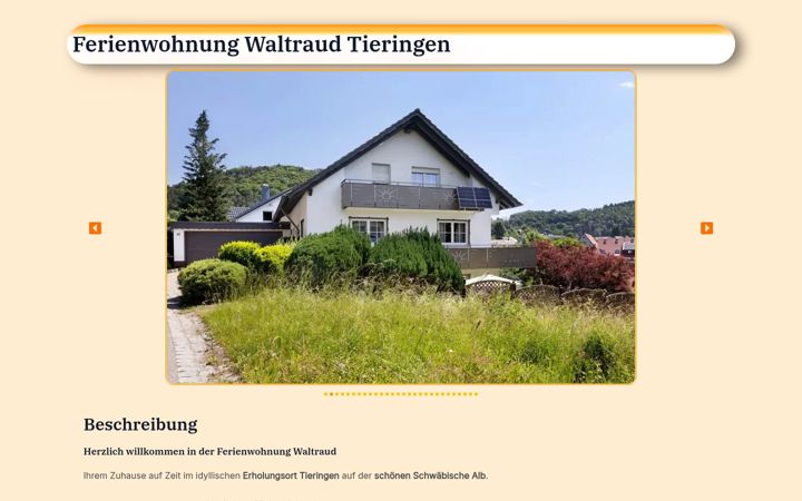 Screenshot of fewo-waltraud-tieringen.de