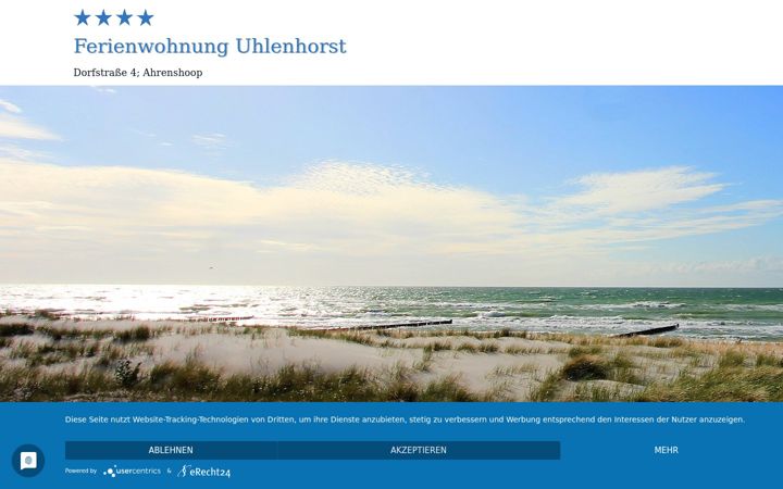 Screenshot of fewo-warrelmann.de