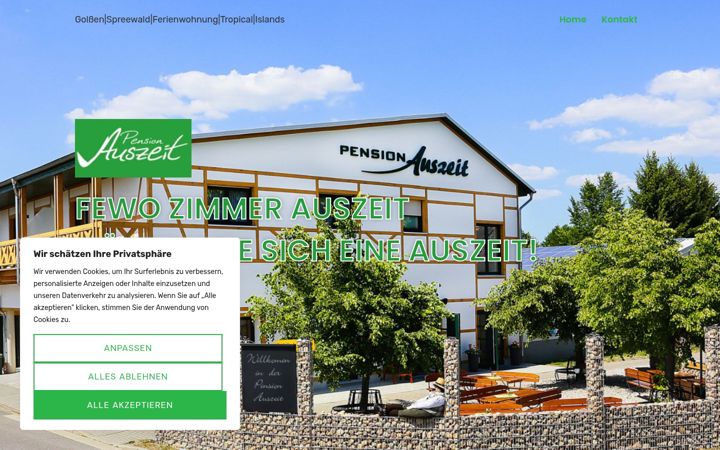 Screenshot of fewo-zimmer-auszeit.de