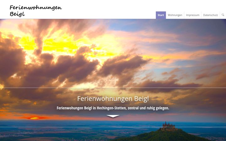 Screenshot of fewobeigl-hch.de