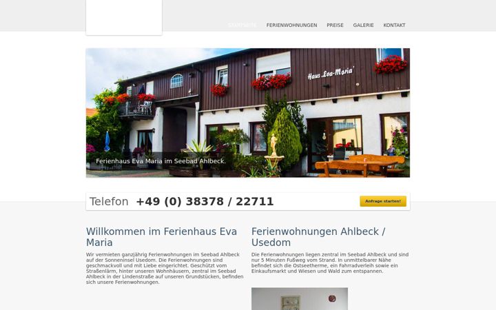 Screenshot van fewoevamaria.de