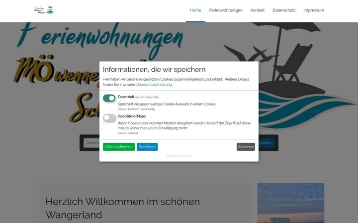 Screenshot of fewonordseehorumersiel.de