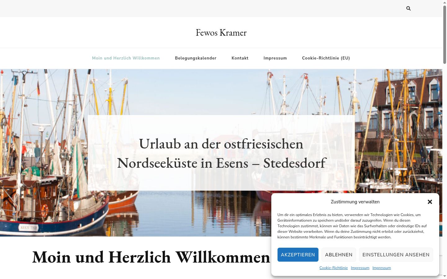 Screenshot tal-banner tal-kunsens muri qabel kwalunkwe interazzjoni
