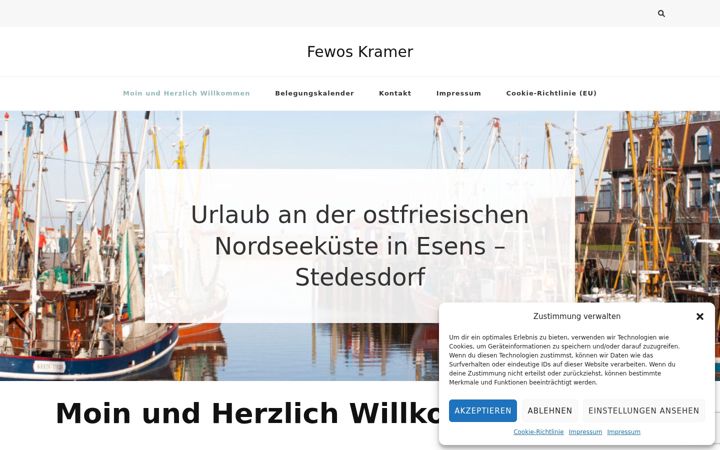 Screenshot of fewos-kramer.de