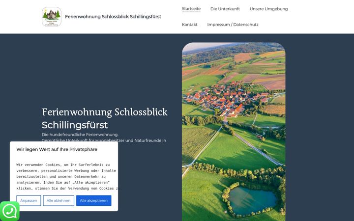 Screenshot of fewoschlossblick.de