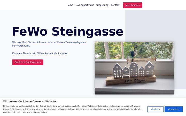 Screenshot of fewosteingasse.de