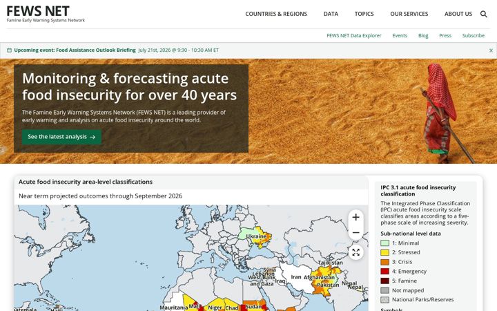 Screenshot of fews.net