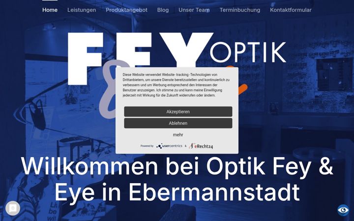 Screenshot of fey-und-eye-optik.de