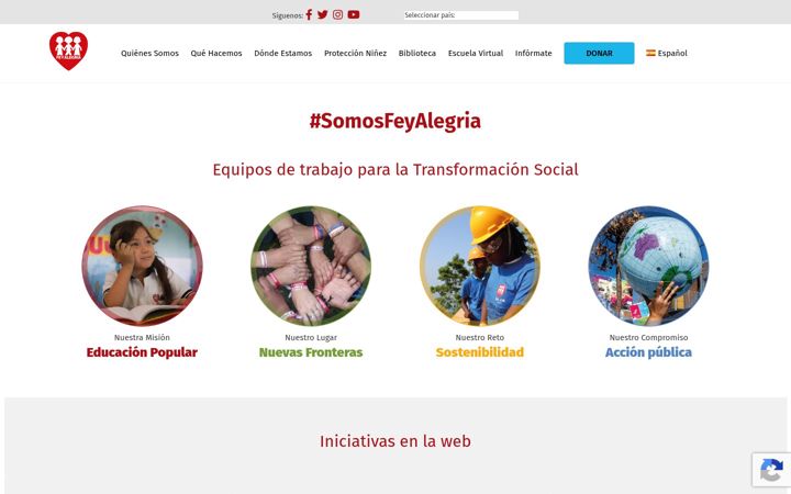 Snímek obrazovky feyalegria.org