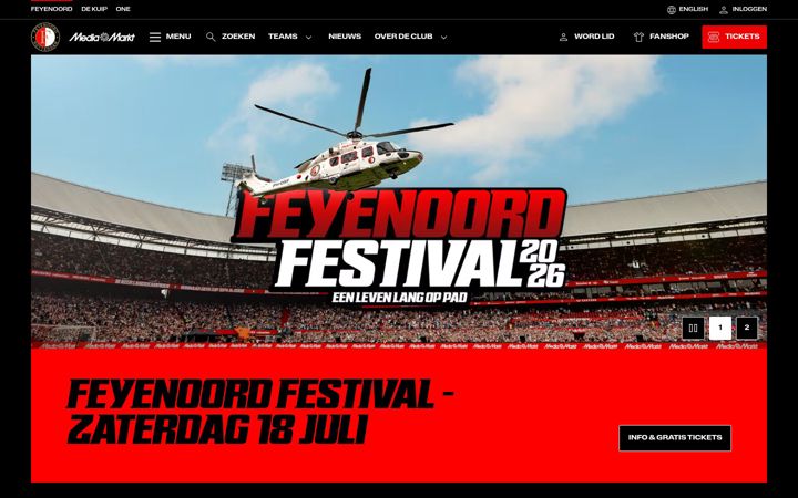 Posnetek zaslona feyenoord.com
