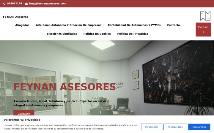 Screenshot of feynanasesores.com