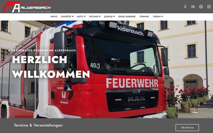Screenshot of ff-aldersbach.de