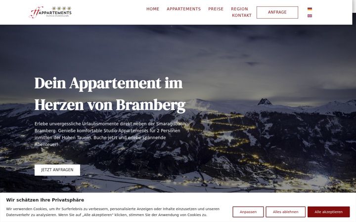 Screenshot of ff-appartements.at