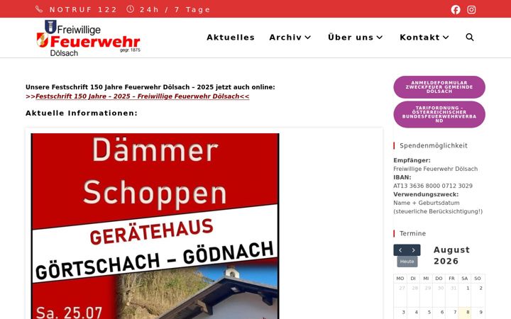 Screenshot of ff-doelsach.at