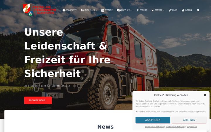 Screenshot of ff-glanhofen.net