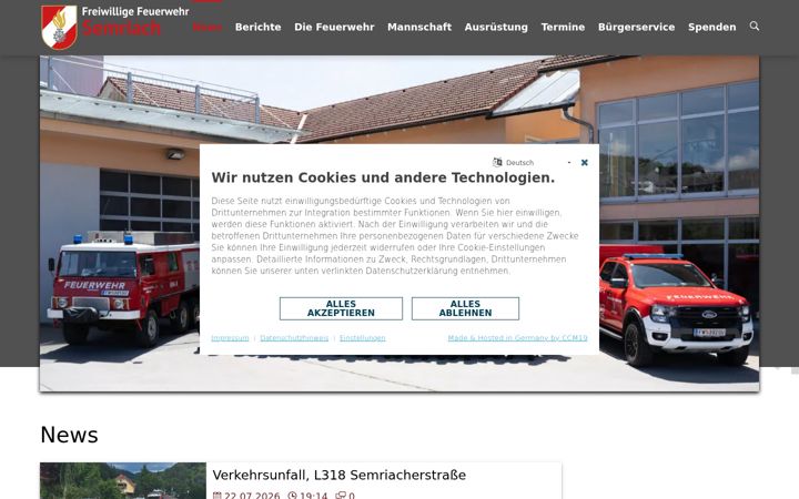 Screenshot of ff-semriach.at