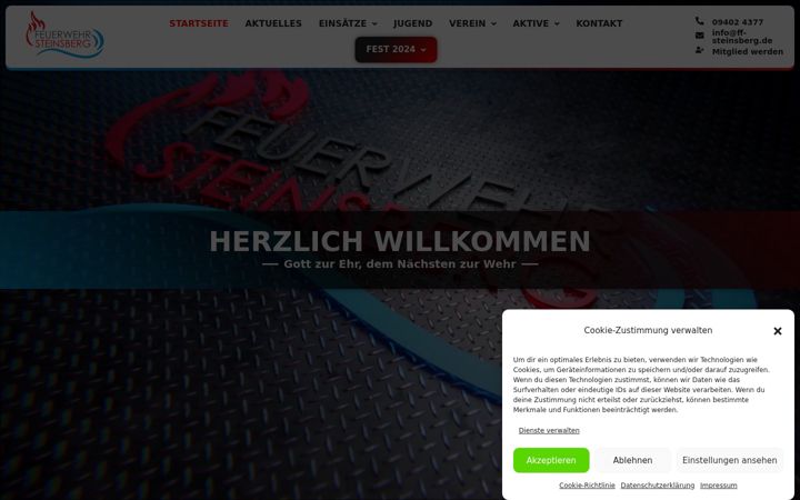 Screenshot of ff-steinsberg.de